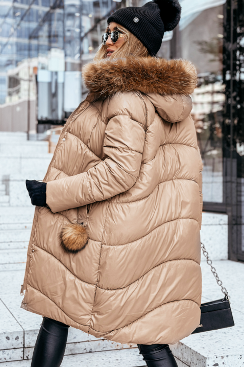 Μπουφάν SNEVILDA BEIGE, Χρώμα: μπεζ, IVET.EU - Εκπτώσεις έως -80%