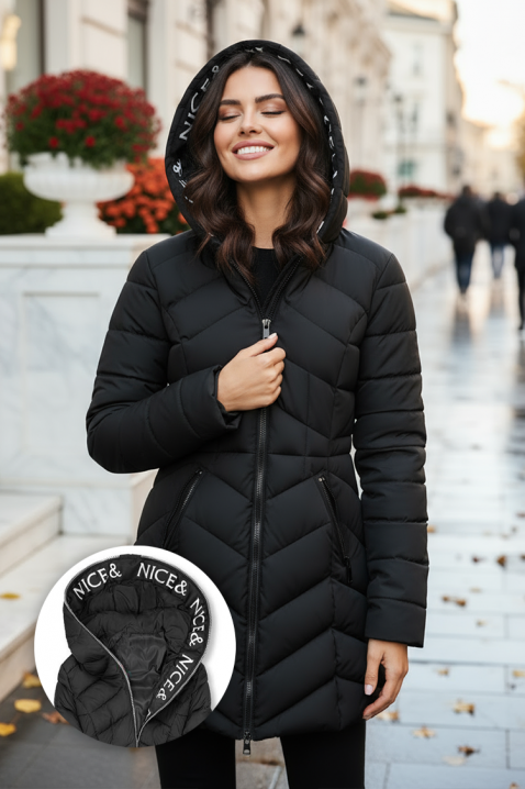 Μπουφάν AGALOSA BLACK, Χρώμα: μαύρο, IVET.EU - Εκπτώσεις έως -80%