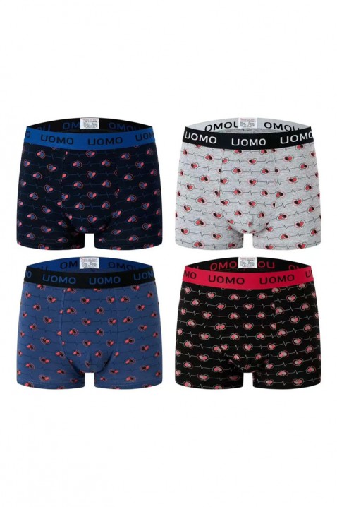 Σετ από 4 τεμάχια ανδρικά μποξεράκια HERZON, Χρώμα: χρωματιστό, IVET.EU - Εκπτώσεις έως -80%