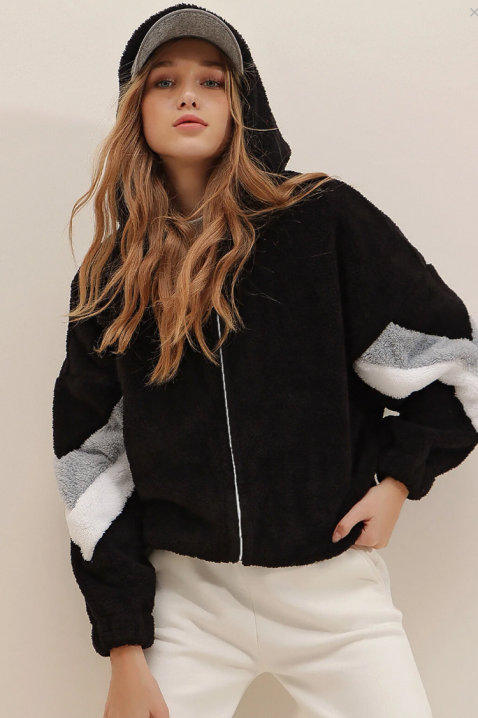 Φούτερ PLUVILZA BLACK, Χρώμα: μαύρο, IVET.EU - Εκπτώσεις έως -80%