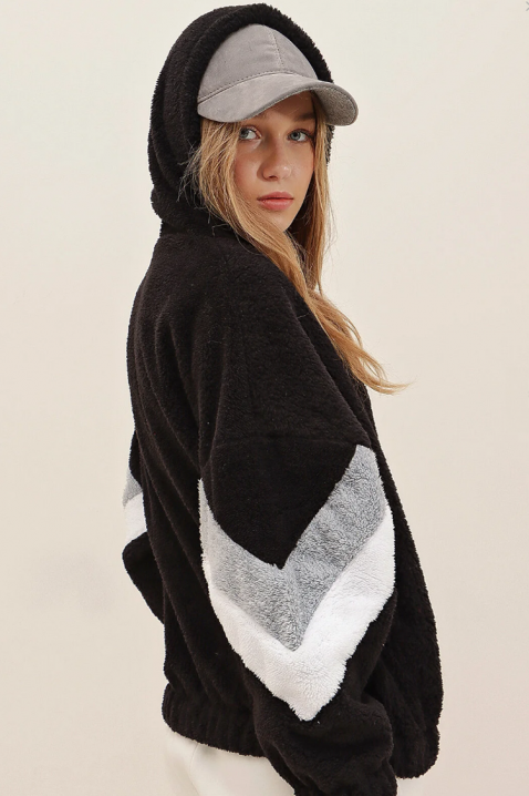 Φούτερ PLUVILZA BLACK, Χρώμα: μαύρο, IVET.EU - Εκπτώσεις έως -80%