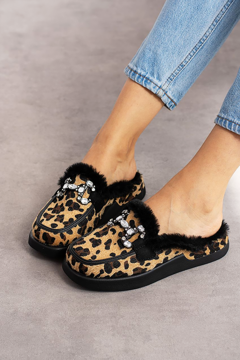 Γυναικείες παντόφλες BENTADA, Χρώμα: λεοπάρ, IVET.EU - Εκπτώσεις έως -80%