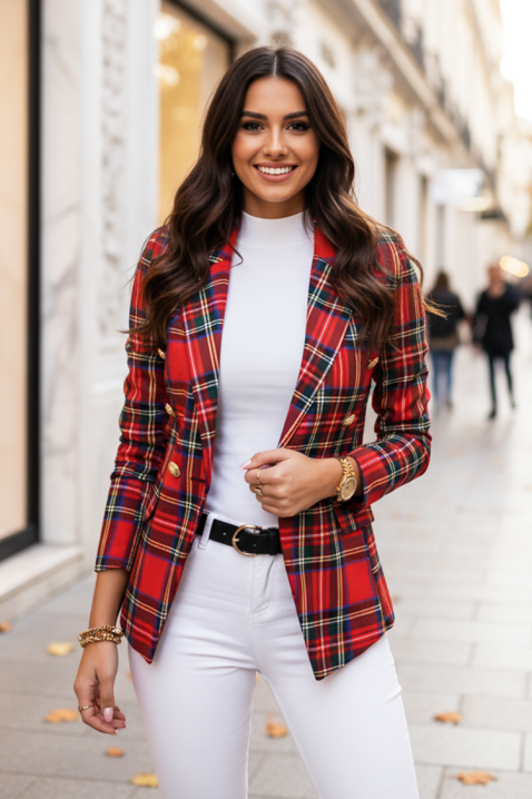 Σακάκι KARENZA, Χρώμα: κόκκινο, IVET.EU - Εκπτώσεις έως -80%