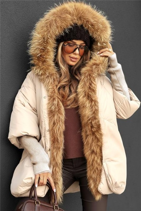 Μπουφάν LAVRONZA ECRU, Χρώμα: εκρού, IVET.EU - Εκπτώσεις έως -80%