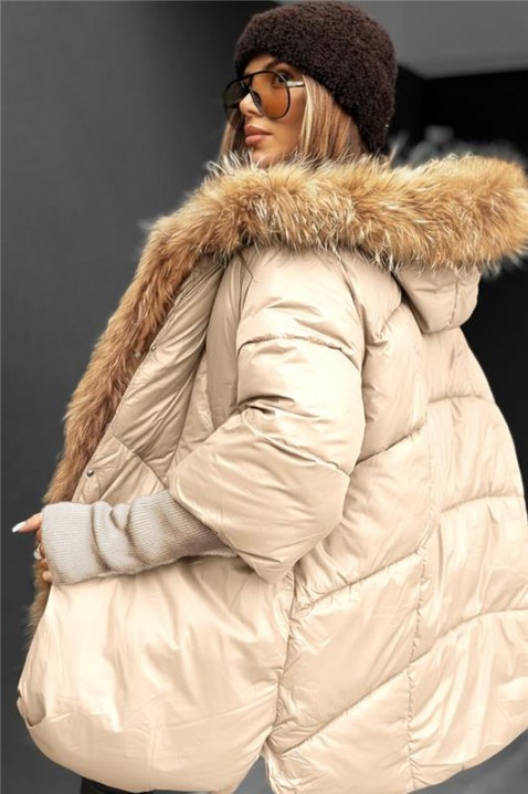 Μπουφάν LAVRONZA ECRU, Χρώμα: εκρού, IVET.EU - Εκπτώσεις έως -80%