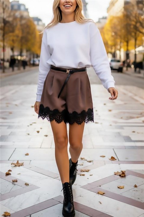 Σορτσάκι BELVENDA BROWN, Χρώμα: καφέ, IVET.EU - Εκπτώσεις έως -80%