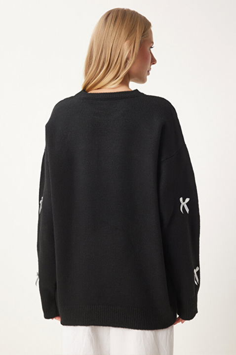 Πουλόβερ ATRELVA BLACK, Χρώμα: μαύρο, IVET.EU - Εκπτώσεις έως -80%