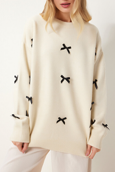 Πουλόβερ ATRELVA ECRU, Χρώμα: εκρού, IVET.EU - Εκπτώσεις έως -80%