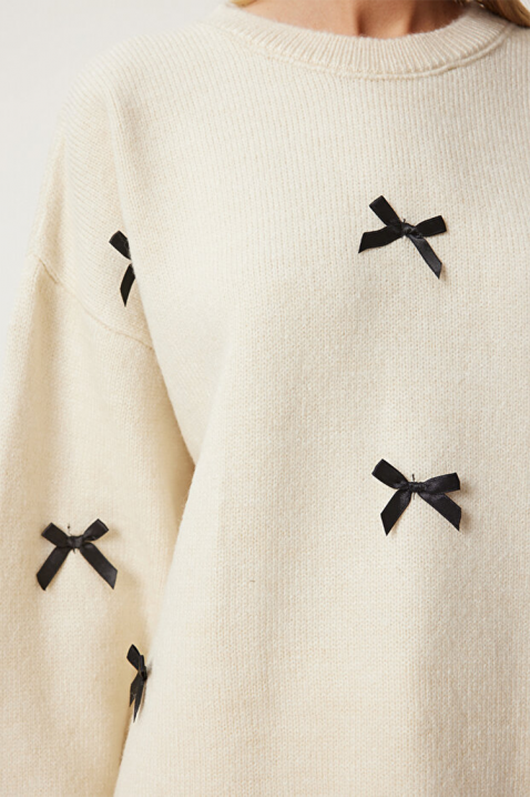 Πουλόβερ ATRELVA ECRU, Χρώμα: εκρού, IVET.EU - Εκπτώσεις έως -80%