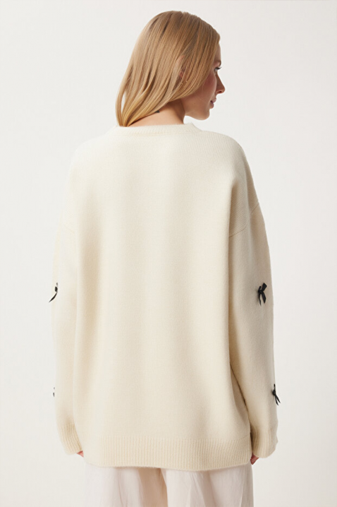 Πουλόβερ ATRELVA ECRU, Χρώμα: εκρού, IVET.EU - Εκπτώσεις έως -80%