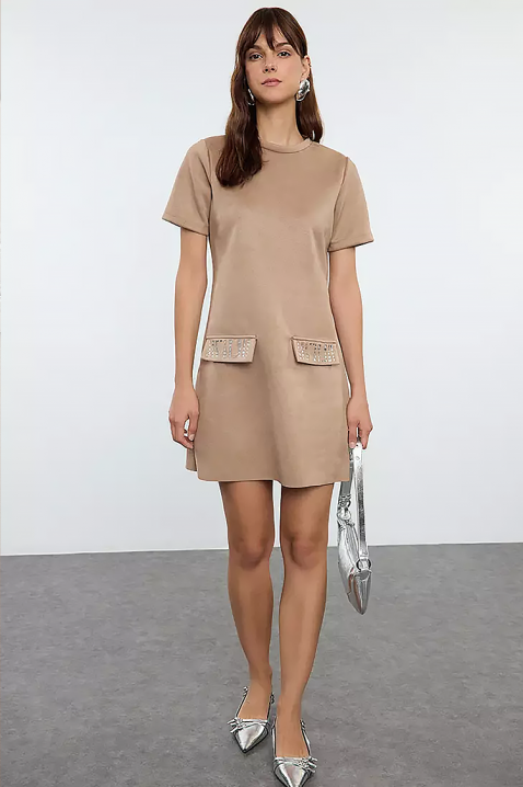 Φόρεμα GARDELDA BEIGE, Χρώμα: μπεζ, IVET.EU - Εκπτώσεις έως -80%