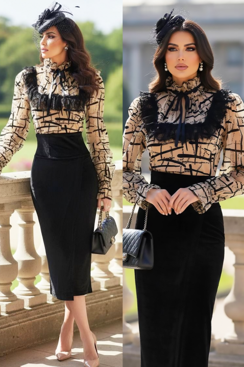 Φόρεμα FRONELMA BEIGE, Χρώμα: μπεζ, IVET.EU - Εκπτώσεις έως -80%