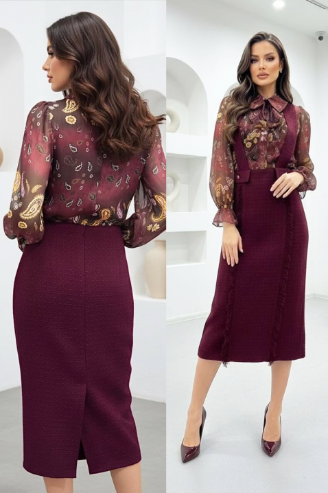 Φόρεμα MRALVERDA BORDO, Χρώμα: μπορντό, IVET.EU - Εκπτώσεις έως -80%