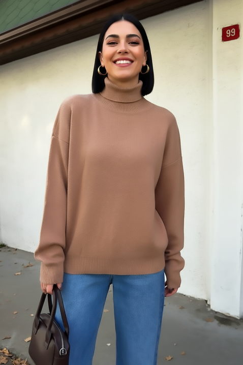 Πουλόβερ VARSIONA CAMEL, Χρώμα: ανοιχτό καφέ, IVET.EU - Εκπτώσεις έως -80%