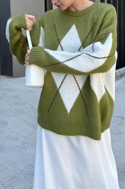 Πουλόβερ KRIOFEGA GREEN, Χρώμα: πράσινο, IVET.EU - Εκπτώσεις έως -80%