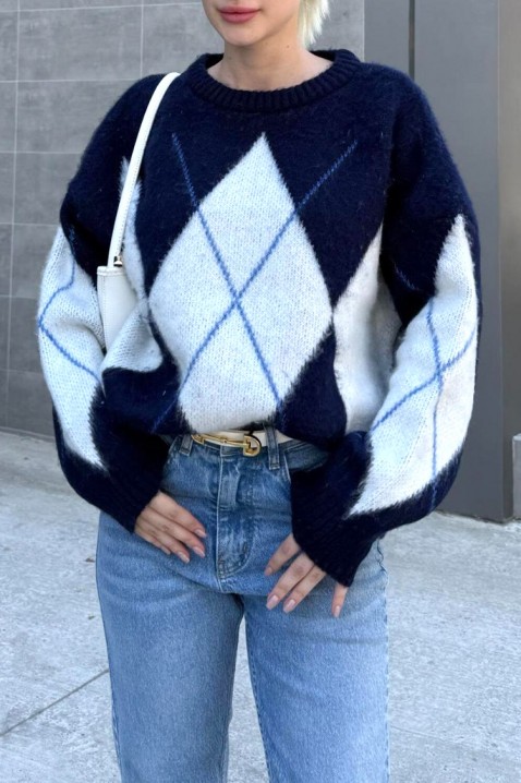 Πουλόβερ KRIOFEGA NAVY, Χρώμα: σκούρο μπλε, IVET.EU - Εκπτώσεις έως -80%