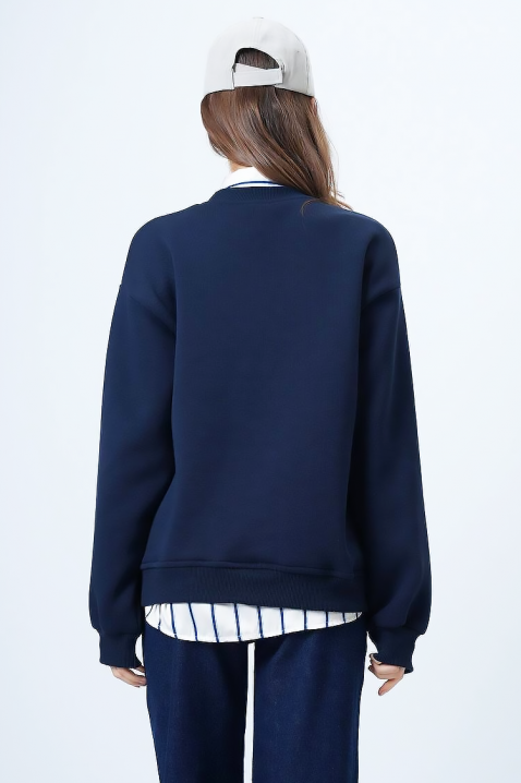 Γυναικεία μπλούζα NEVRILDA NAVY, Χρώμα: σκούρο μπλε, IVET.EU - Εκπτώσεις έως -80%