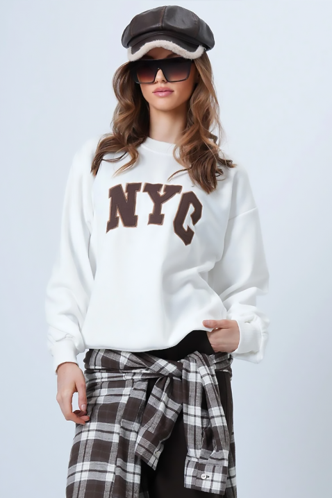 Γυναικεία μπλούζα NEVRILDA WHITE, Χρώμα: άσπρο, IVET.EU - Εκπτώσεις έως -80%