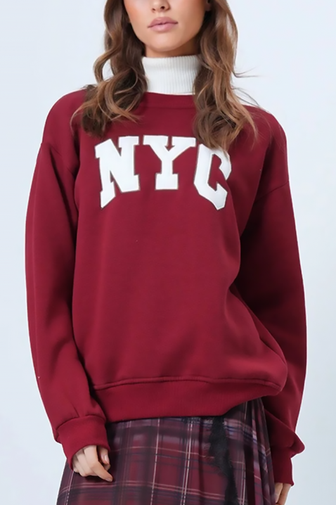 Γυναικεία μπλούζα NEVRILDA BORDO, Χρώμα: μπορντό, IVET.EU - Εκπτώσεις έως -80%