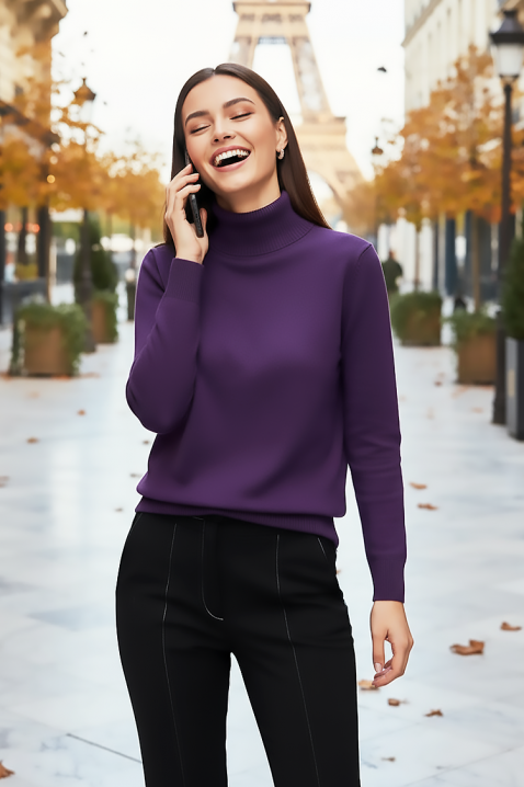 Πουλόβερ ERTIVOMA LILA, Χρώμα: μωβ, IVET.EU - Εκπτώσεις έως -80%