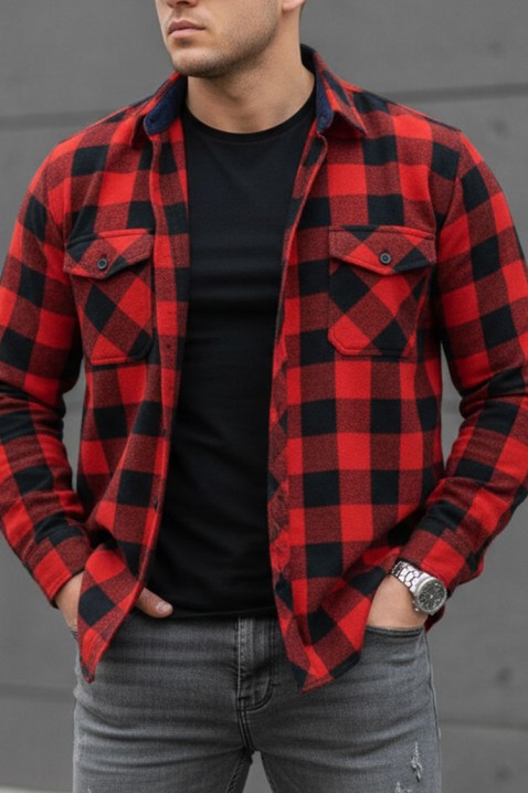 Ανδρικό πουκάμισο TORELSO RED, Χρώμα: κόκκινο, IVET.EU - Εκπτώσεις έως -80%