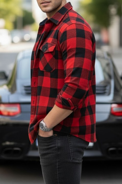 Ανδρικό πουκάμισο TORELSO RED, Χρώμα: κόκκινο, IVET.EU - Εκπτώσεις έως -80%