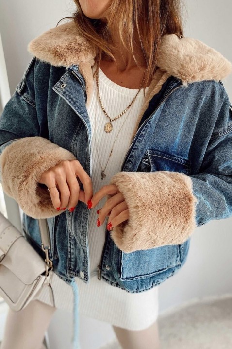 Τζιν μπουφάν MINONZA, Χρώμα: μπλε, IVET.EU - Εκπτώσεις έως -80%