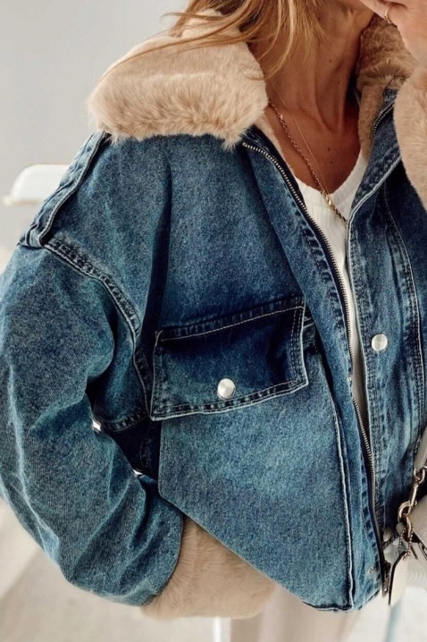 Τζιν μπουφάν MINONZA, Χρώμα: μπλε, IVET.EU - Εκπτώσεις έως -80%