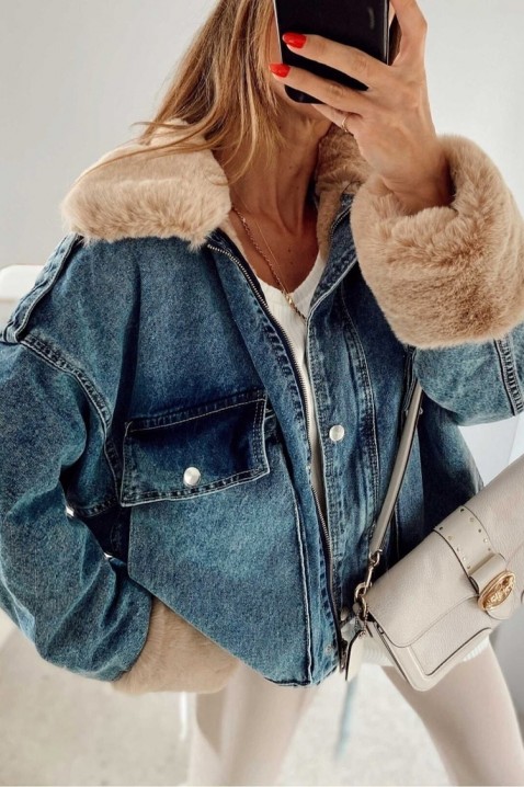 Τζιν μπουφάν MINONZA, Χρώμα: μπλε, IVET.EU - Εκπτώσεις έως -80%