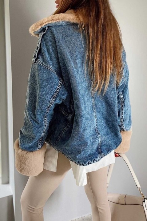 Τζιν μπουφάν MINONZA, Χρώμα: μπλε, IVET.EU - Εκπτώσεις έως -80%