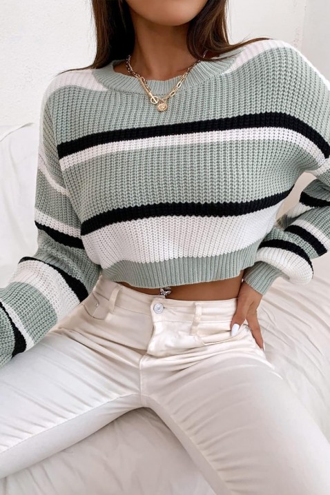 Πουλόβερ AGAVORSA MINT, Χρώμα: μέντα, IVET.EU - Εκπτώσεις έως -80%