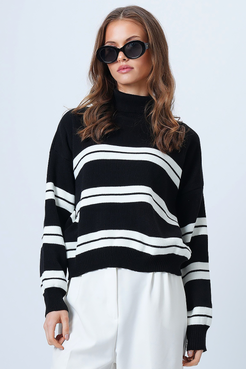 Πουλόβερ HIERZA, Χρώμα: μαύρο, IVET.EU - Εκπτώσεις έως -80%