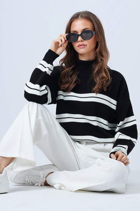 Πουλόβερ HIERZA, Χρώμα: μαύρο, IVET.EU - Εκπτώσεις έως -80%