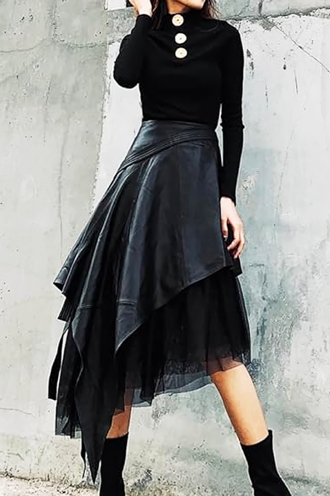 Φούστα DREZILDA, Χρώμα: μαύρο, IVET.EU - Εκπτώσεις έως -80%