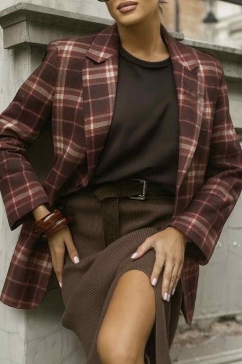 Σακάκι DLAVELDA BROWN, Χρώμα: καφέ, IVET.EU - Εκπτώσεις έως -80%