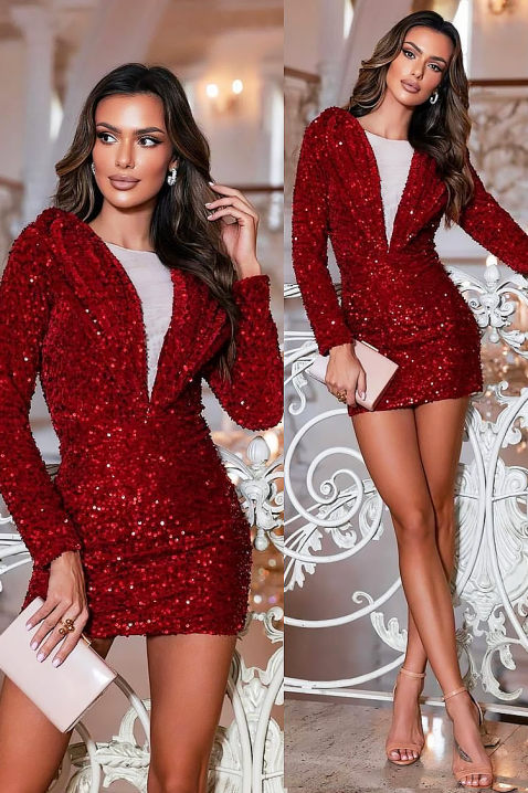 Φόρεμα MOLTERZA RED, Χρώμα: κόκκινο, IVET.EU - Εκπτώσεις έως -80%