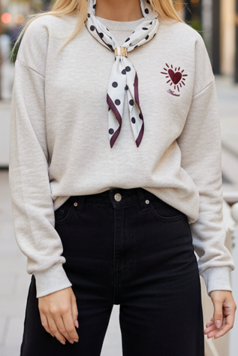 Γυναικεία μπλούζα ZAFERZA ECRU, Χρώμα: εκρού, IVET.EU - Εκπτώσεις έως -80%