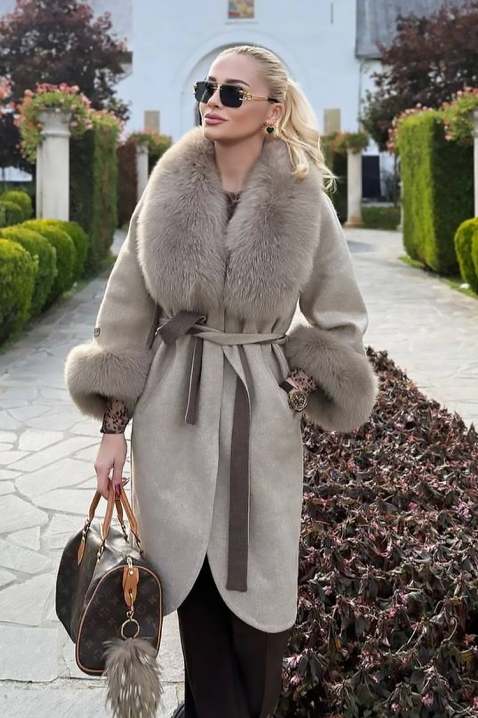 Παλτό VANGELSA, Χρώμα: γκρι, IVET.EU - Εκπτώσεις έως -80%