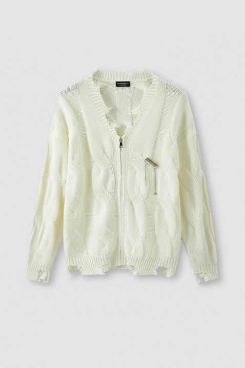 Ανδρική ζακέτα JOLZERO ECRU, Χρώμα: εκρού, IVET.EU - Εκπτώσεις έως -80%