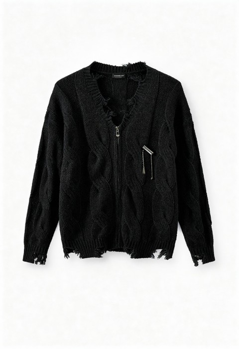 Ανδρική ζακέτα JOLZERO BLACK, Χρώμα: μαύρο, IVET.EU - Εκπτώσεις έως -80%