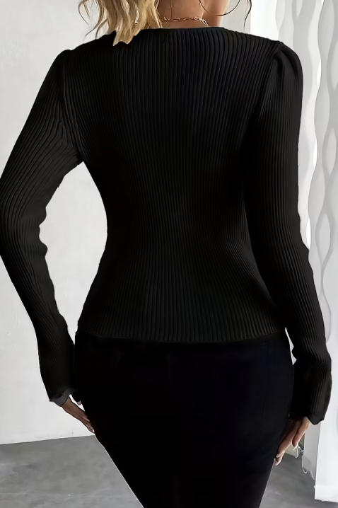 Γυναικεία μπλούζα ZLOVELDA BLACK, Χρώμα: μαύρο, IVET.EU - Εκπτώσεις έως -80%