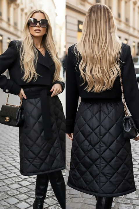 Παλτό KAPITOLZA, Χρώμα: μαύρο, IVET.EU - Εκπτώσεις έως -80%