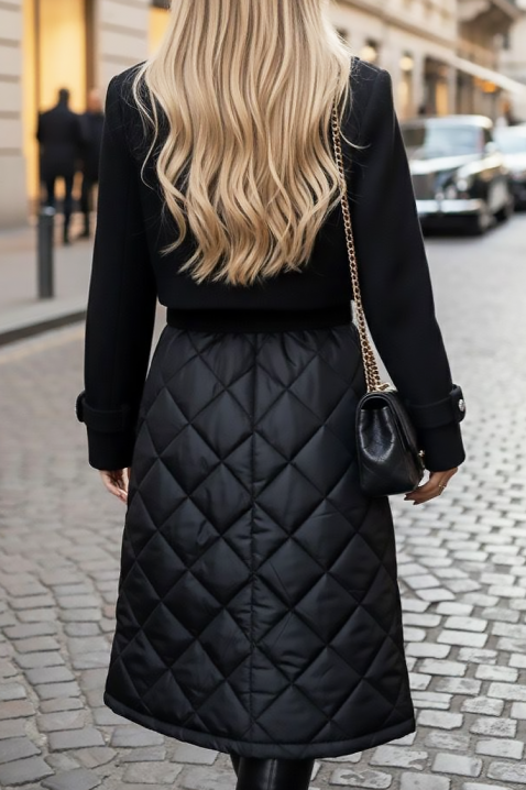 Παλτό KAPITOLZA, Χρώμα: μαύρο, IVET.EU - Εκπτώσεις έως -80%