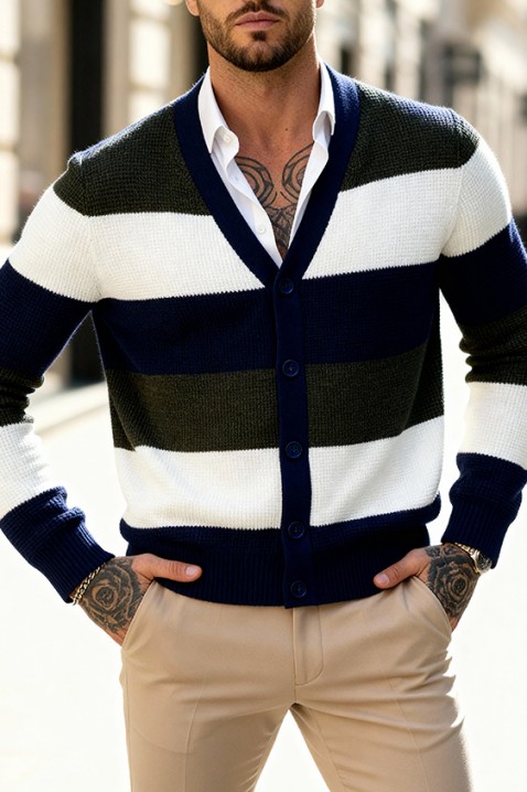 Ανδρική ζακέτα LOBRELO KHAKI, Χρώμα: χακί, IVET.EU - Εκπτώσεις έως -80%