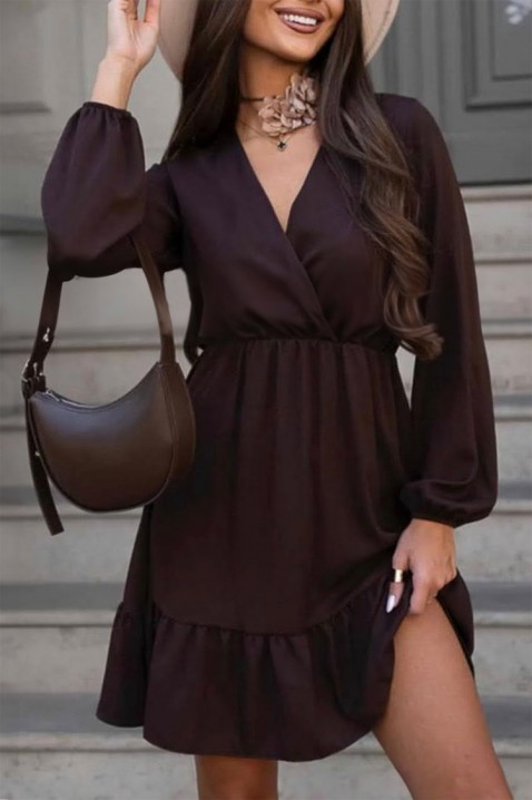 Φόρεμα MONTEKA, Χρώμα: καφέ, IVET.EU - Εκπτώσεις έως -80%