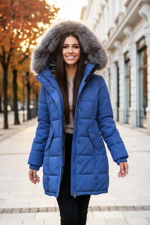 Μπουφάν DRUVERDA BLUE, Χρώμα: μπλε, IVET.EU - Εκπτώσεις έως -80%