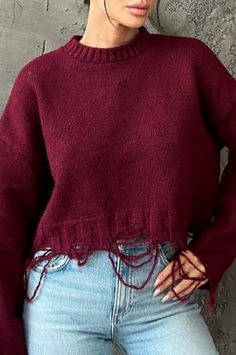 Πουλόβερ NEVRINZA BRODO, Χρώμα: μπορντό, IVET.EU - Εκπτώσεις έως -80%