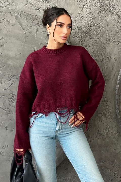 Πουλόβερ NEVRINZA BRODO, Χρώμα: μπορντό, IVET.EU - Εκπτώσεις έως -80%