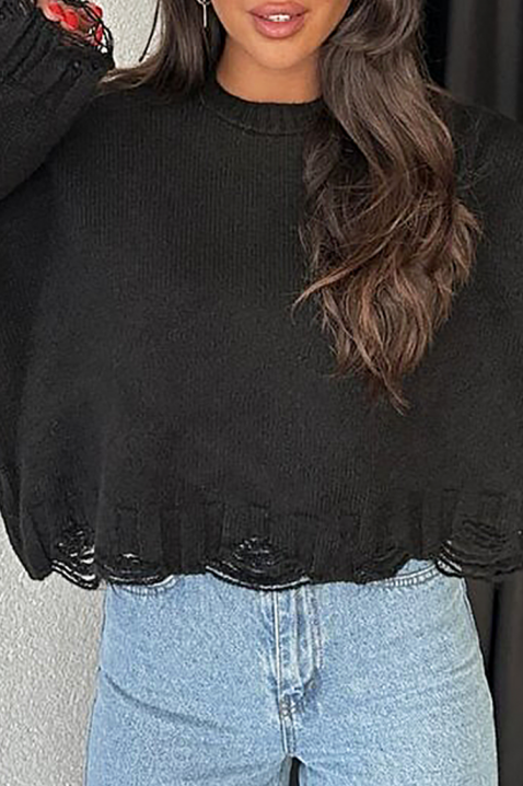 Πουλόβερ NEVRINZA BLACK, Χρώμα: μαύρο, IVET.EU - Εκπτώσεις έως -80%