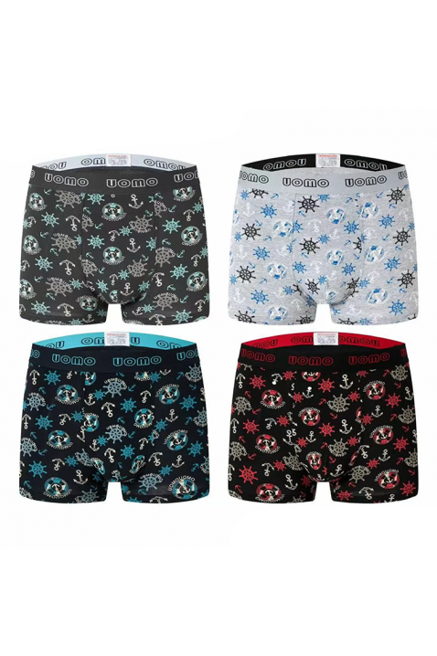 Σετ από 4 τεμάχια ανδρικά μποξεράκια ZILFIR, Χρώμα: χρωματιστό, IVET.EU - Εκπτώσεις έως -80%